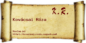 Kovácsai Róza névjegykártya