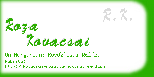 roza kovacsai business card